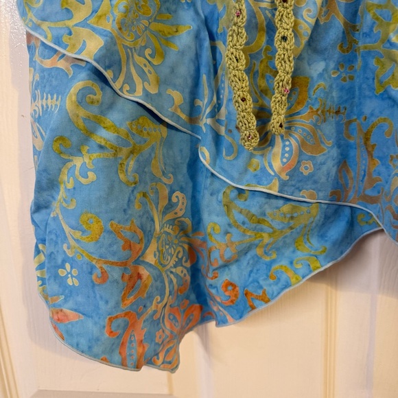 EUC Santiki Tank Top Blue and Green Sleeveless Dress - Picture 5 of 7